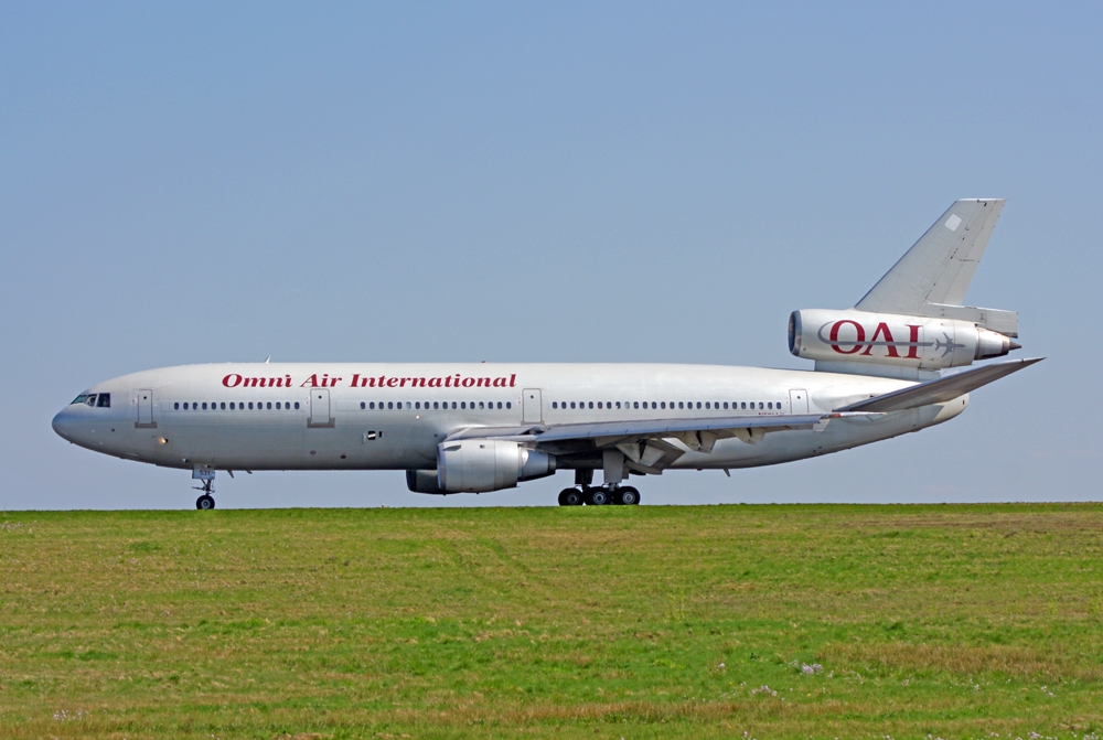 Flugzeugtyp: DC 10-30, Fluggesellschaft: OMNI International Airlines (OY/OAE), Kennzeichen: N531AX, Flughafen: Frankfurt-Hahn, Datum: 04.Mai 2008, Bild: Steffen Remmel