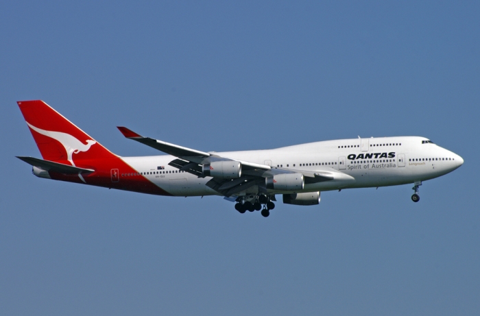 Flugzeugtyp: B747-400, Fluggesellschaft: Qantas Airways (QF/QFA), Kennzeichen: VH-OJJ, Flughafen: Frankfurt am Main, Datum: 11.Juni 2006, Bild: Steffen Remmel