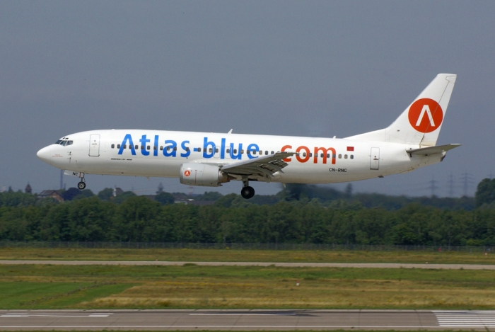 Flugzeugtyp: B737-400, Fluggesellschaft: Atlas Blue (8A/BMM), Kennzeichen: CN-RNC, Flughafen: Düsseldorf, Datum: 14.Juli 2007, Bild: Steffen Remmel