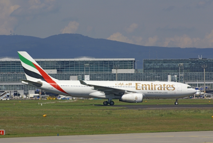 Flugzeugtyp: A330-200, Fluggesellschaft: Emirates (EK/UAE), Kennzeichen: A6-EAM, Flughafen: Frankfurt am Main, Datum: 25.August 2007, Bild: Steffen Remmel