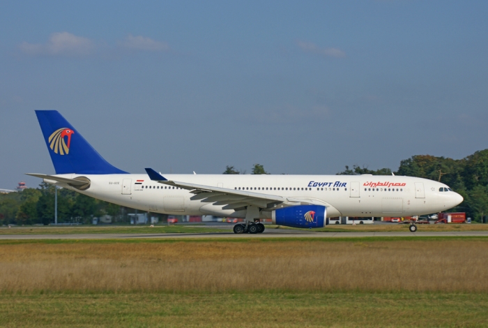 Flugzeugtyp: A330-200, Fluggesellschaft: Egypt Air (MS/MSR), Kennzeichen: SU-GCE, Flughafen: Frankfurt am Main, Datum: 27.September 2008, Bild: Steffen Remmel