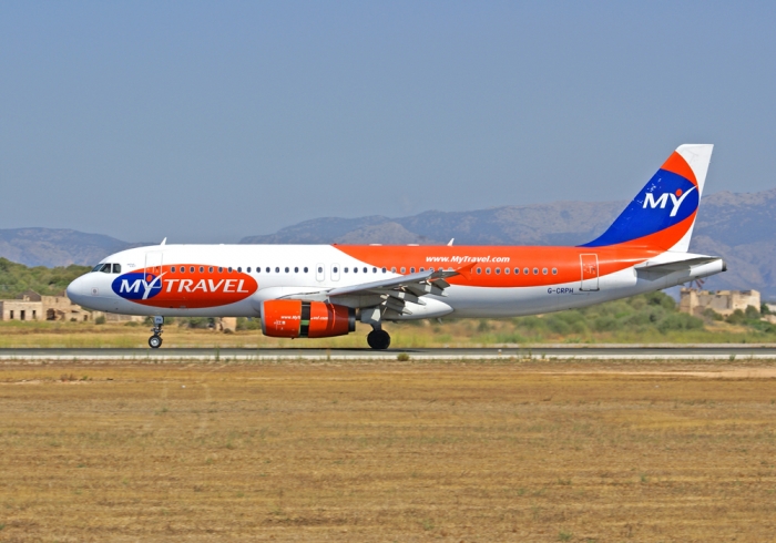 Flugzeugtyp: A320-200, Fluggesellschaft: Mytravel Airways, Ltd. (VZ/MYT), Kennzeichen: G-CRPH, Flughafen: Palma de Mallorca, Datum: 04.August 2007, Bild: Steffen Remmel