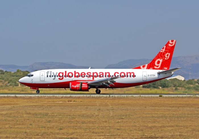 Flugzeugtyp: B737-300, Fluggesellschaft: Flyglobespan (Y2/GSM), Kennzeichen: G-OTDA, Flughafen: Palma de Mallorca, Datum: 05.August 2007, Bild: Steffen Remmel
