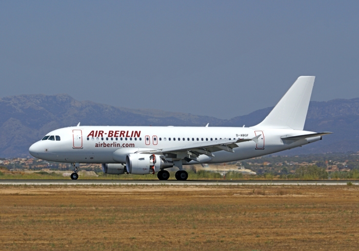 Flugzeugtyp: A319, Fluggesellschaft: Air Berlin (AB/BER), Kennzeichen: D-ABGF, Flughafen: Palma de Mallorca, Datum: 05.August 2007, Bild: Steffen Remmel