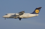 Flugzeugtyp: BAe 146-200 (Avro RJ85), Fluggesellschaft: Lufthansa CityLine GmbH (CL/CLH), Kennzeichen: D-AVRP, Flughafen: Frankfurt am Main, Datum: 18.Februar 2007, Bild: Steffen Remmel