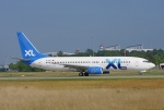 Flugzeugtyp: B737-800, Fluggesellschaft: XL German Airlines GmbH (9E/GXL), Kennzeichen: D-AXLF, Flughafen: Frankfurt am Main, Datum: 30.August 2008, Bild: Steffen Remmel