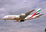 Flugzeugtyp: A380-800, Fluggesellschaft: Emirates (EK/UAE), Kennzeichen: A6-EDE, Flughafen: London Heathrow Airport, Datum: 05.Juli 2009, Bild: Steffen Remmel